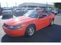 2004 Competition Orange Ford Mustang V6 Convertible  photo #16