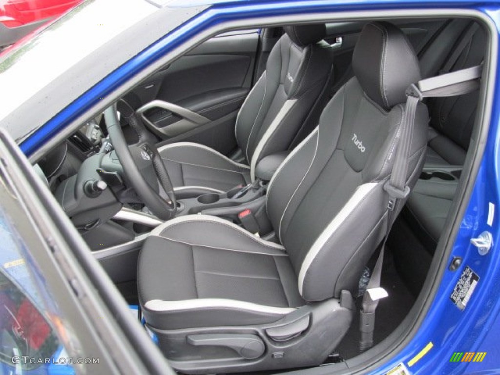 Black Interior 2013 Hyundai Veloster Turbo Photo #71428448