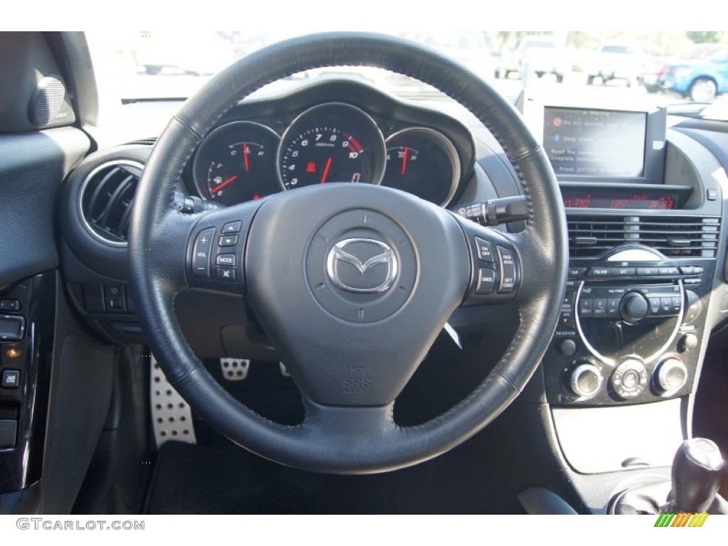 2005 Mazda RX-8 Standard RX-8 Model Black Steering Wheel Photo #71428469