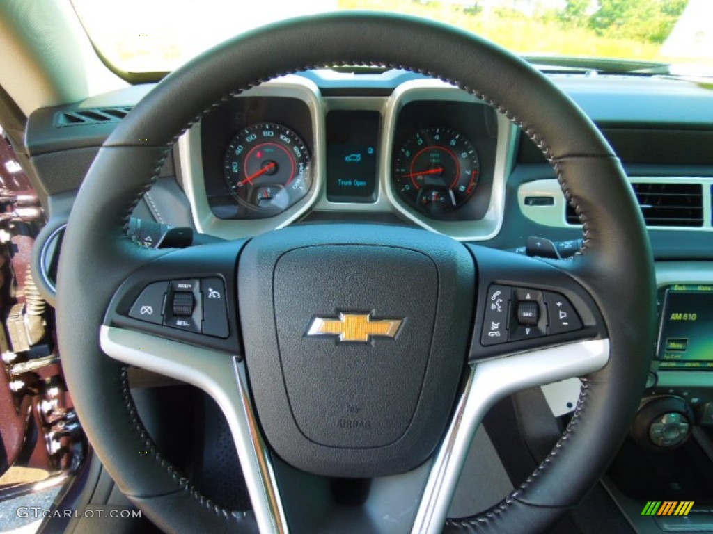 2013 Chevrolet Camaro LT Coupe Gray Steering Wheel Photo #71428598