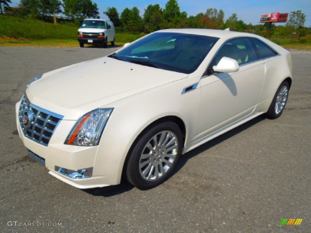 White Diamond Tricoat 2013 Cadillac CTS Coupe Exterior Photo #71428688