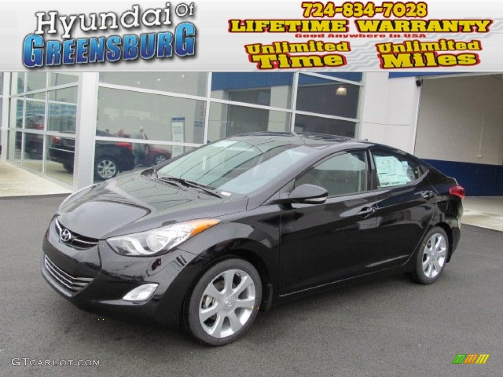 2013 Elantra Limited - Black / Gray photo #1