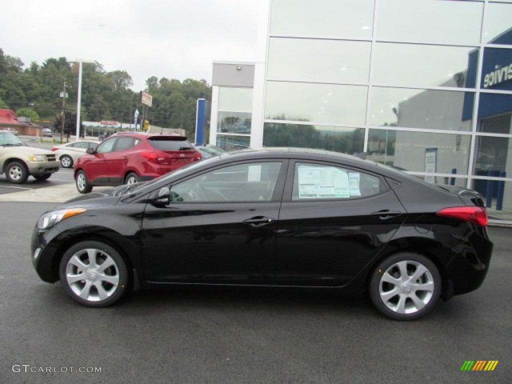 2013 Elantra Limited - Black / Gray photo #2