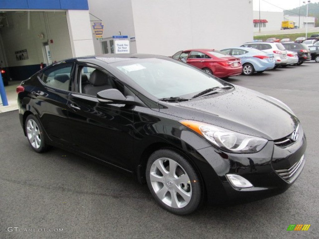 2013 Elantra Limited - Black / Gray photo #4