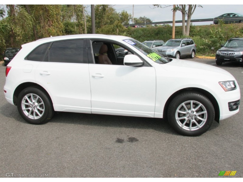 2010 Q5 3.2 quattro - Ibis White / Cinnamon Brown photo #4