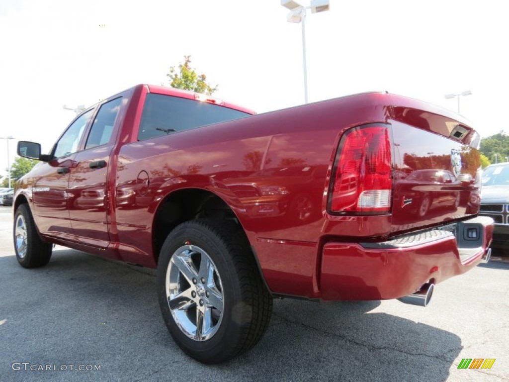 2012 Ram 1500 Express Quad Cab - Deep Cherry Red Crystal Pearl / Dark Slate Gray/Medium Graystone photo #2