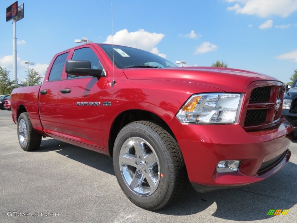 Deep Cherry Red Crystal Pearl 2012 Dodge Ram 1500 Express Quad Cab Exterior Photo #71431103