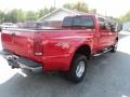 2002 Red Ford F350 Super Duty Lariat Crew Cab 4x4 Dually  photo #3