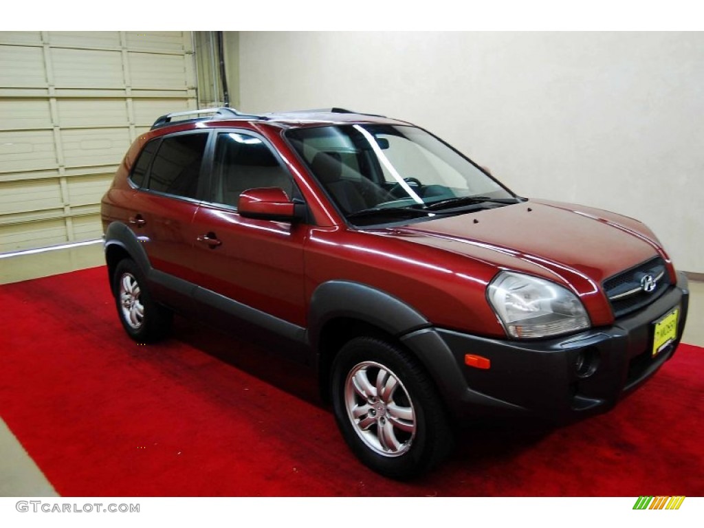2007 Tucson SE - Mesa Red Metallic / Gray photo #1