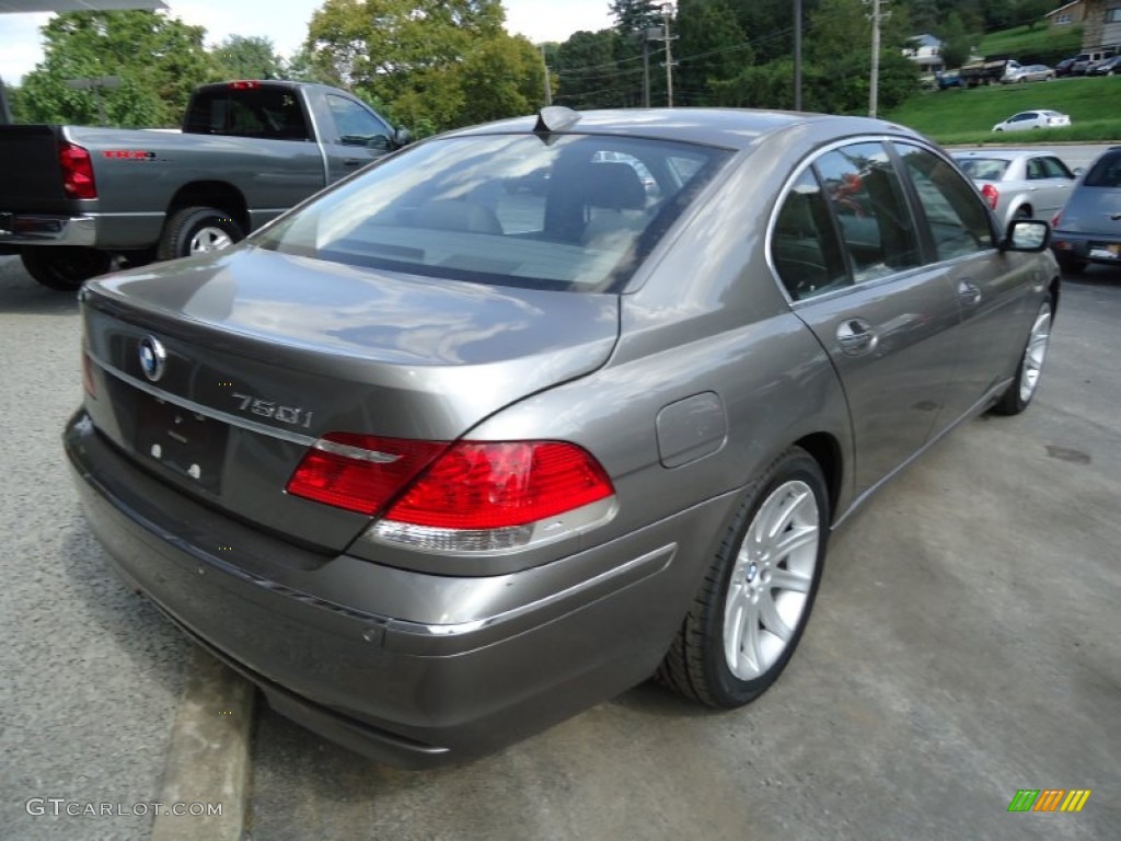 2006 7 Series 750i Sedan - Sterling Grey Metallic / Basalt Grey/Flannel Grey photo #6