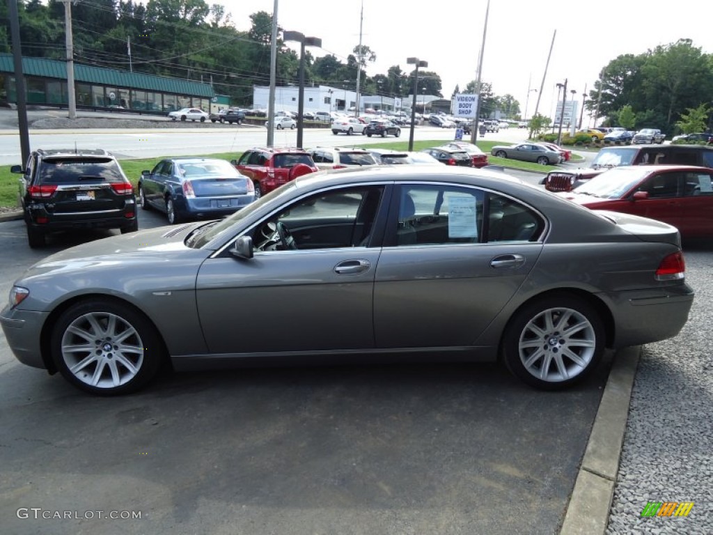 2006 7 Series 750i Sedan - Sterling Grey Metallic / Basalt Grey/Flannel Grey photo #9