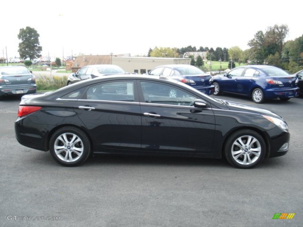 2011 Sonata Limited - Midnight Black / Black photo #5