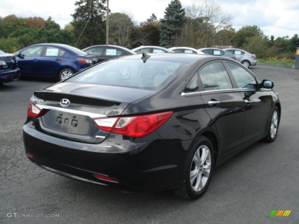 2011 Sonata Limited - Midnight Black / Black photo #6