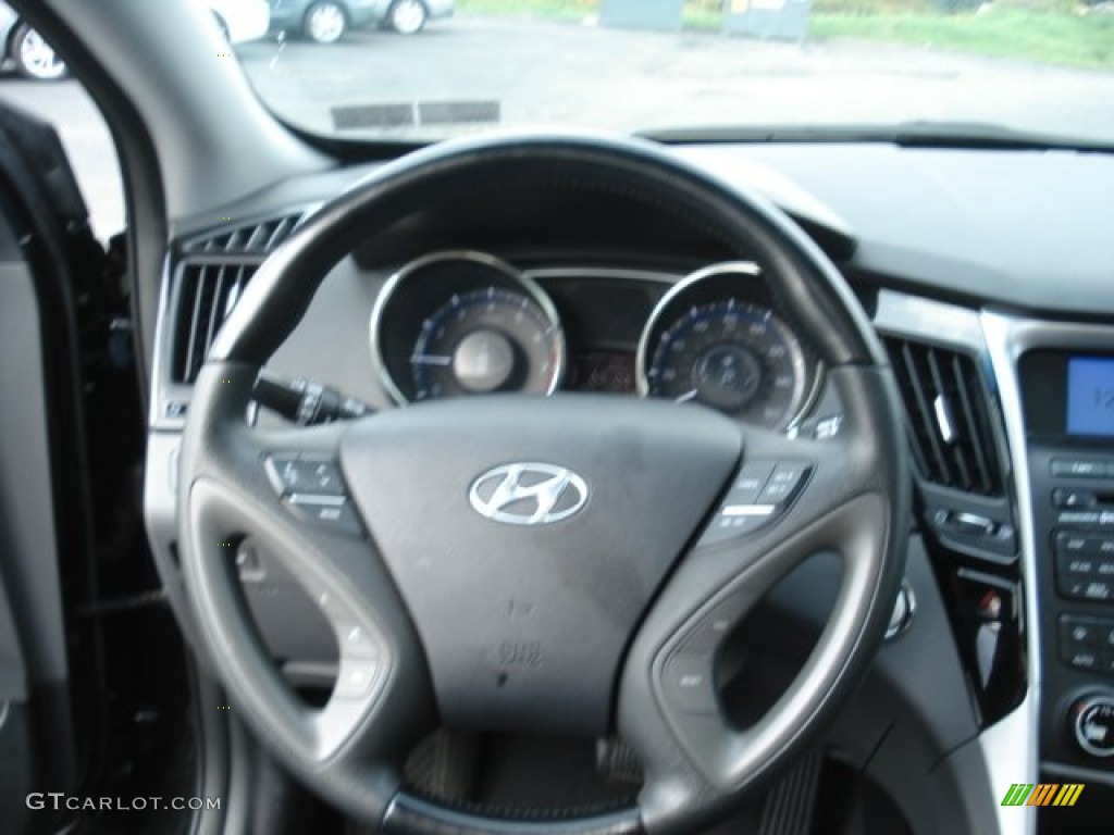 2011 Sonata Limited - Midnight Black / Black photo #21