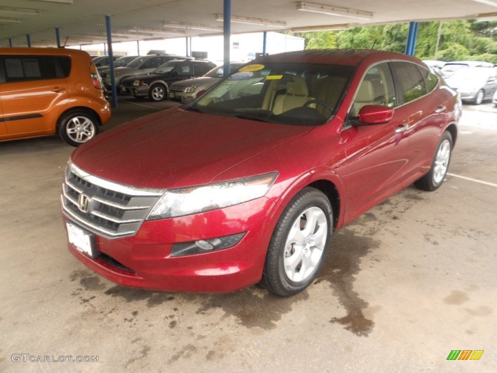 2010 Accord Crosstour EX-L 4WD - Tango Red Pearl / Ivory photo #31