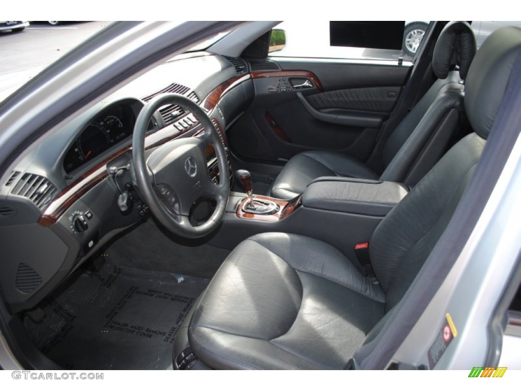 Charcoal Interior 2001 Mercedes-Benz S 55 AMG Photo #71440892