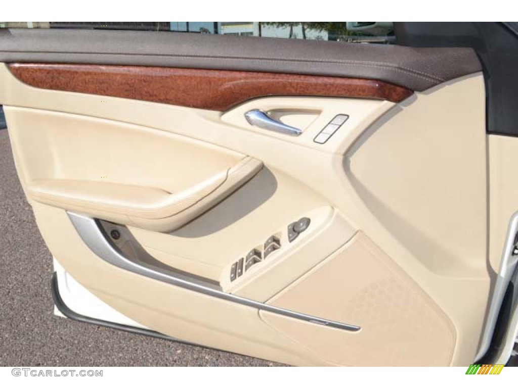 2009 Cadillac CTS Sedan Cashmere/Cocoa Door Panel Photo #71441225