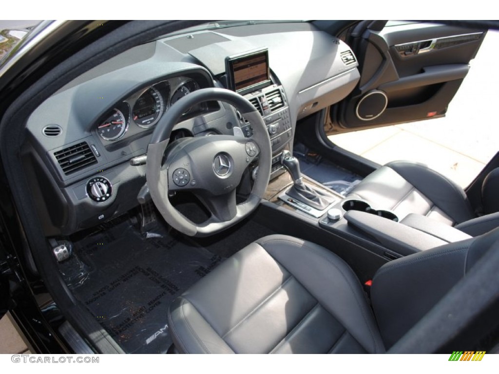 Black AMG Premium Leather Interior 2009 Mercedes-Benz C 63 AMG Photo #71441321