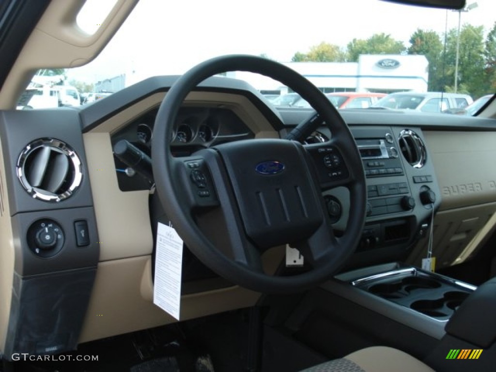 2012 F250 Super Duty XLT Crew Cab 4x4 - Pale Adobe Metallic / Adobe photo #10