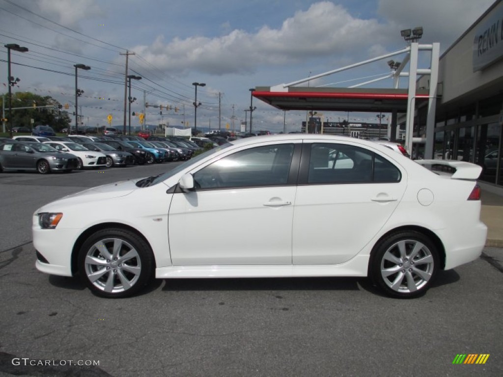 Wicked White Metallic 2013 Mitsubishi Lancer GT Exterior Photo #71442500