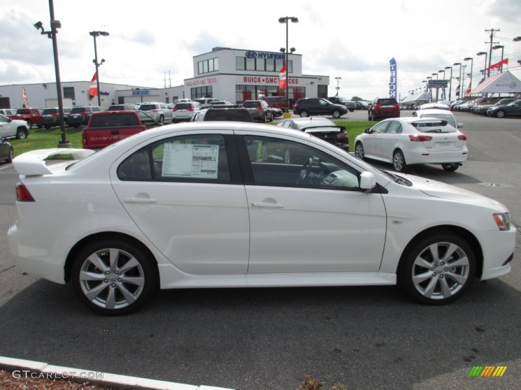 2013 Lancer GT - Wicked White Metallic / Black photo #6