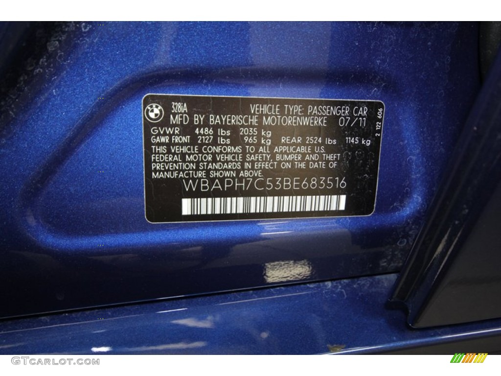 2011 3 Series 328i Sedan - Montego Blue Metallic / Oyster/Black Dakota Leather photo #10