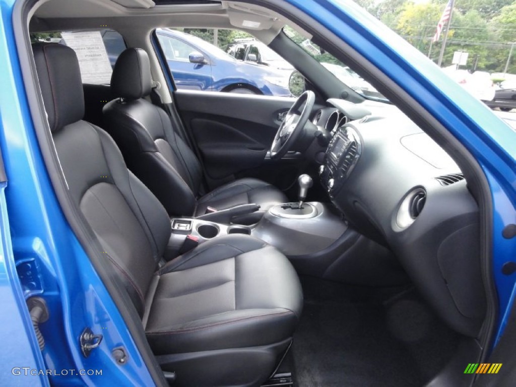 Black/Red w/Silver Trim Interior 2011 Nissan Juke SL AWD Photo #71445173