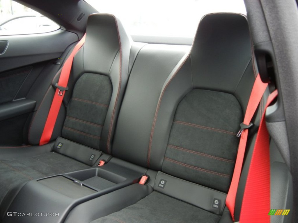 Black/Red Stitch w/DINAMICA Inserts Interior 2013 Mercedes-Benz C 250 Coupe Photo #71445380