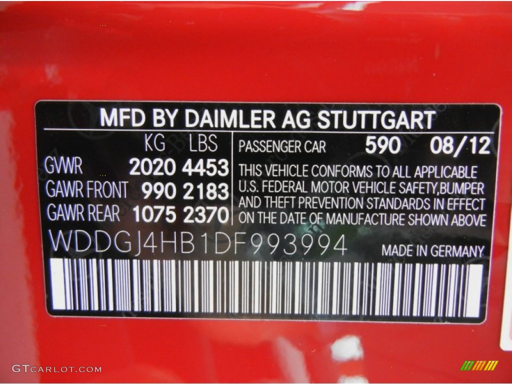 2013 C Color Code 590 for Mars Red Photo #71445446