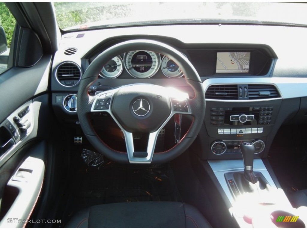 2013 C 250 Coupe - Diamond Silver Metallic / Black photo #8