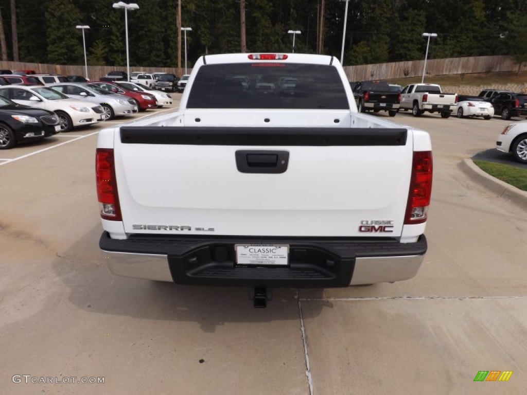 2013 Sierra 1500 SLE Crew Cab - Summit White / Ebony photo #4