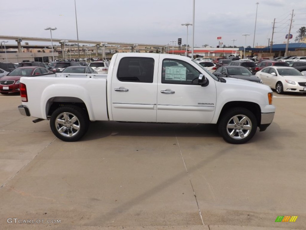 2013 Sierra 1500 SLE Crew Cab - Summit White / Ebony photo #6