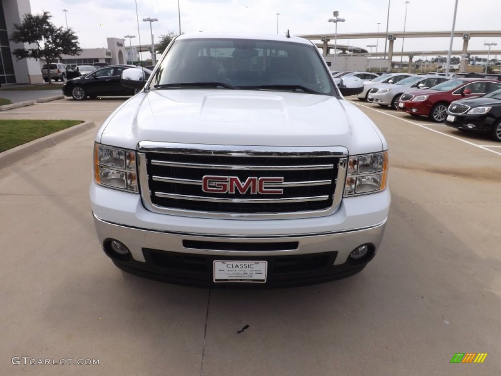 2013 Sierra 1500 SLE Crew Cab - Summit White / Ebony photo #8