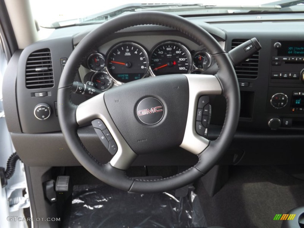 2013 Sierra 1500 SLE Crew Cab - Summit White / Ebony photo #10