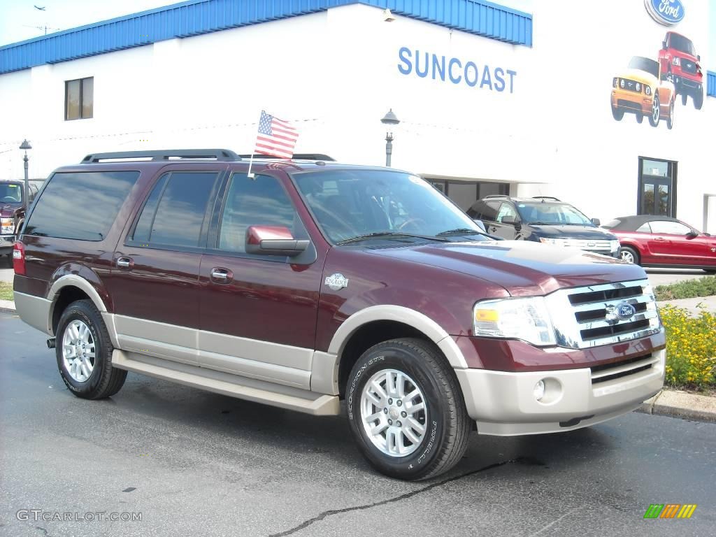 2009 Expedition EL King Ranch - Royal Red Metallic / Charcoal Black/Chaparral Leather photo #1