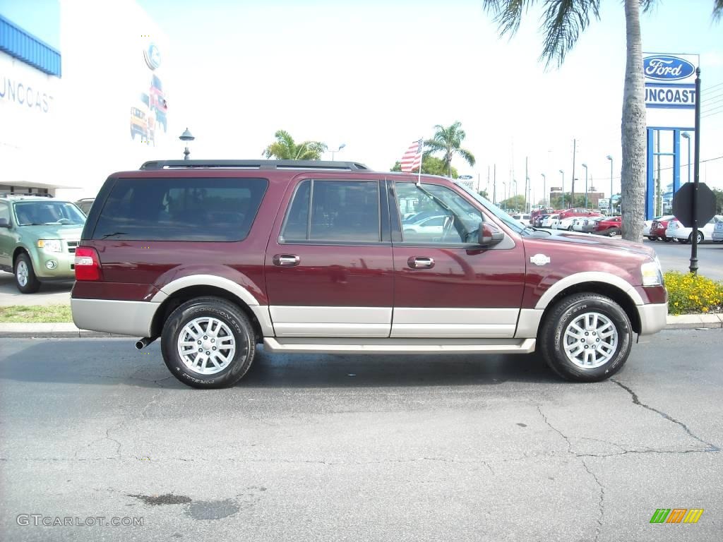 2009 Expedition EL King Ranch - Royal Red Metallic / Charcoal Black/Chaparral Leather photo #2
