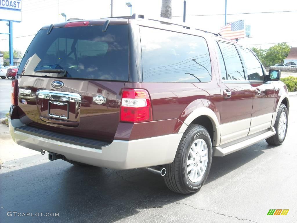 2009 Expedition EL King Ranch - Royal Red Metallic / Charcoal Black/Chaparral Leather photo #3