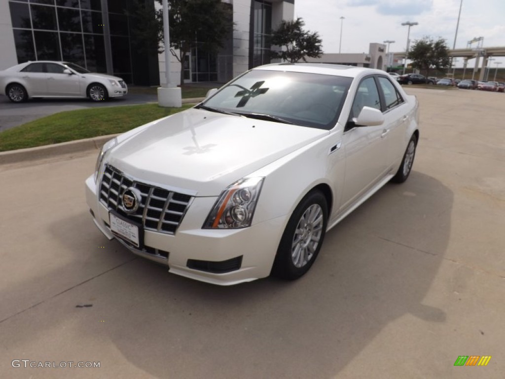 2013 CTS 3.0 Sedan - White Diamond Tricoat / Cashmere/Cocoa photo #1