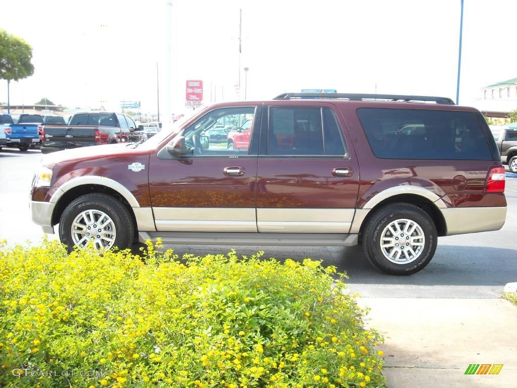 2009 Expedition EL King Ranch - Royal Red Metallic / Charcoal Black/Chaparral Leather photo #6