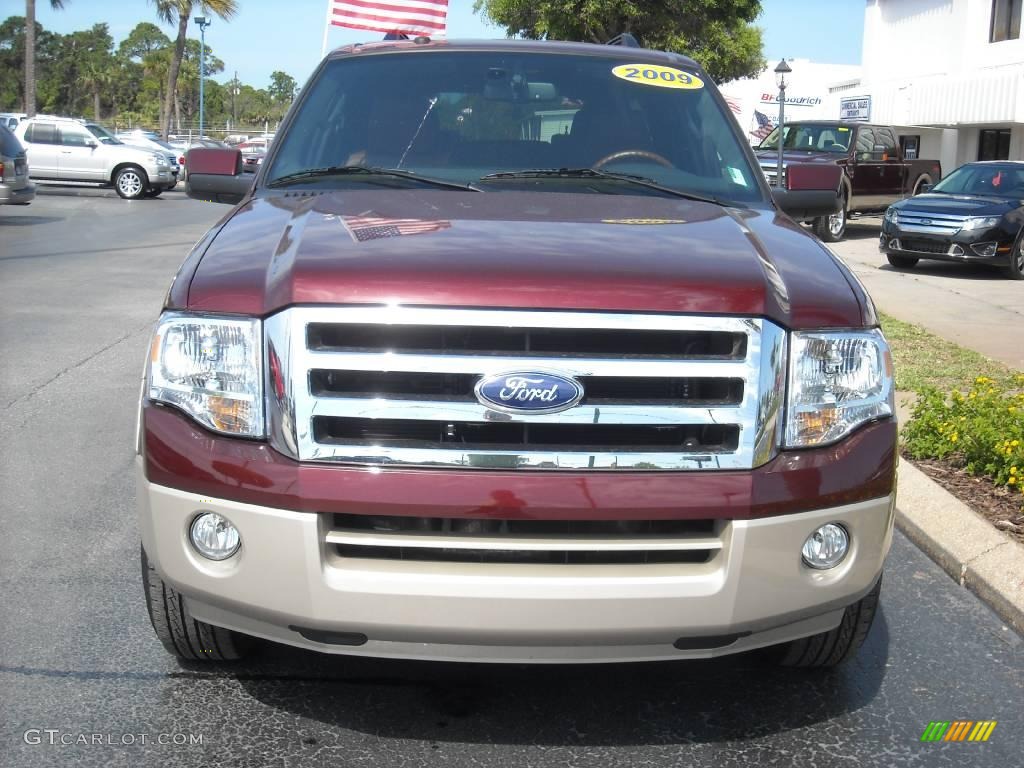 2009 Expedition EL King Ranch - Royal Red Metallic / Charcoal Black/Chaparral Leather photo #8