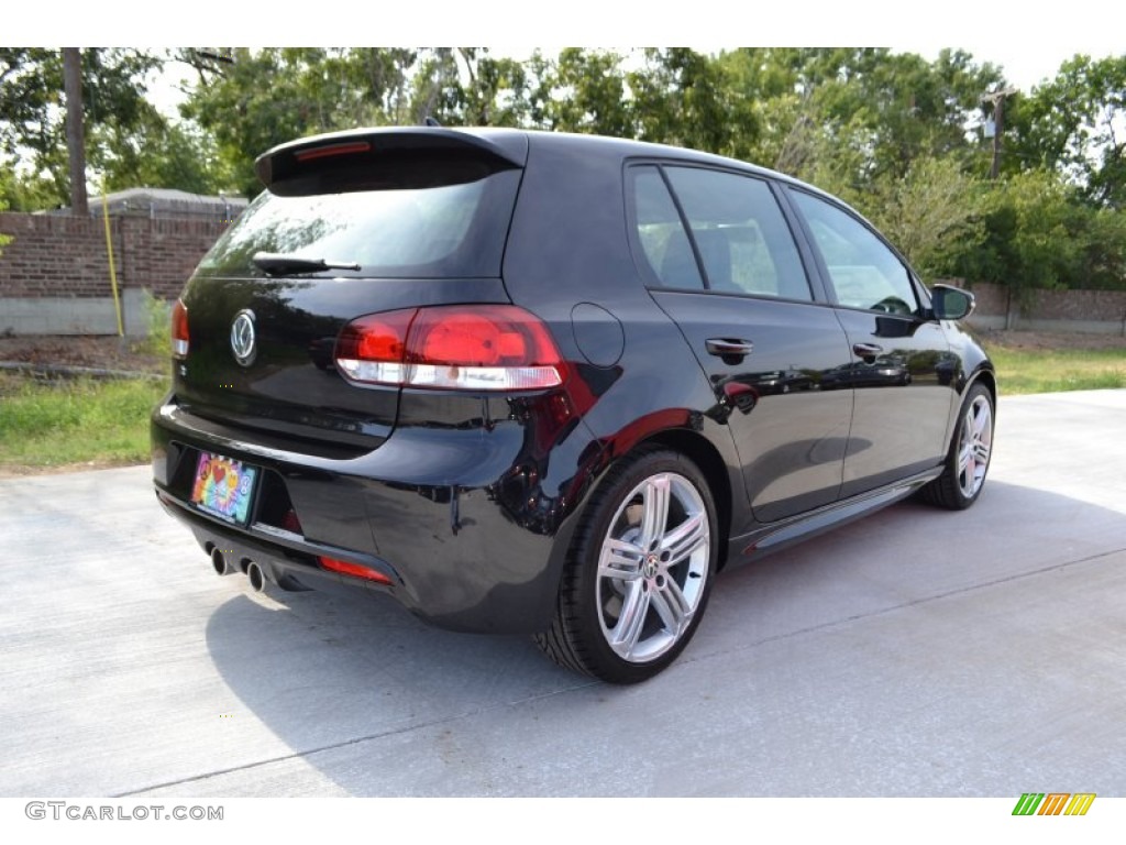 2013 Golf R 4 Door 4Motion - Deep Black Pearl Metallic / Titan Black photo #2