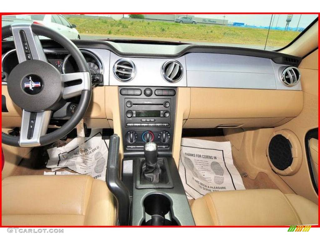 2006 Mustang GT Premium Coupe - Redfire Metallic / Light Parchment photo #21