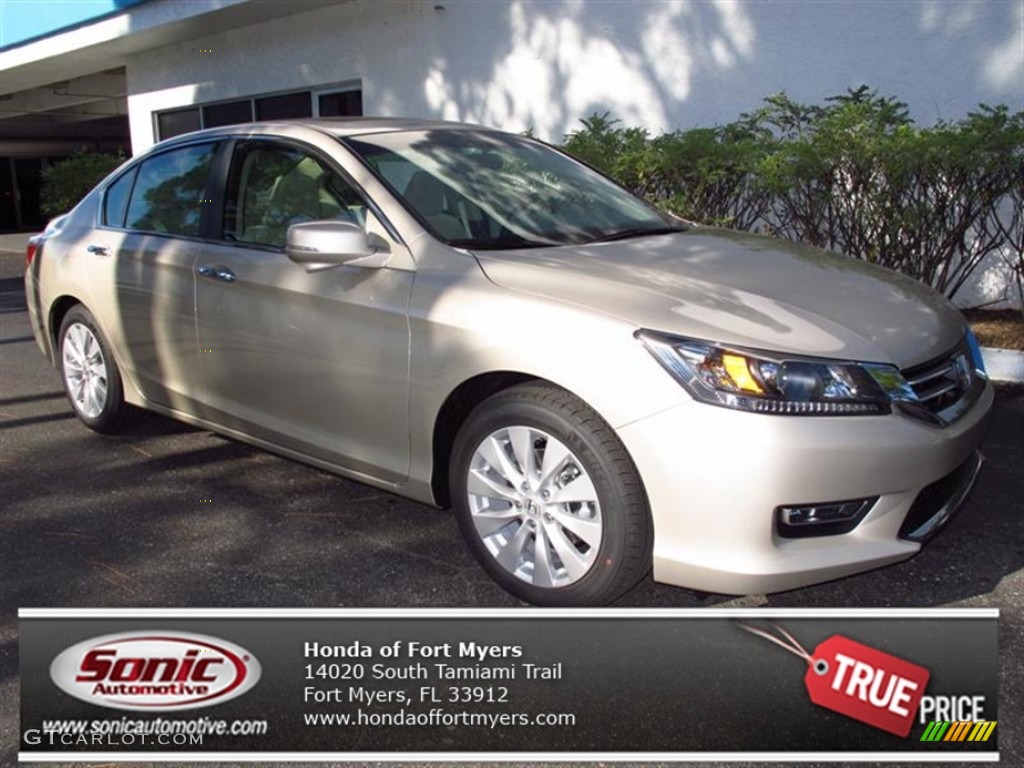 2013 Accord EX Sedan - Champagne Frost Pearl / Ivory photo #1