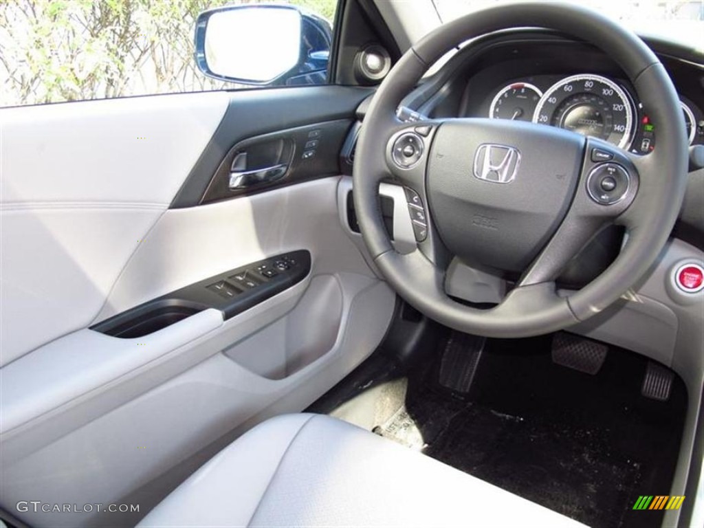 2013 Honda Accord EX-L Sedan Gray Steering Wheel Photo #71454746