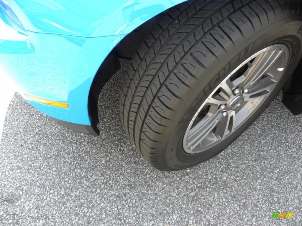 2012 Mustang V6 Premium Convertible - Grabber Blue / Charcoal Black photo #13