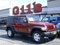 2009 Red Rock Crystal Pearl Jeep Wrangler Unlimited X 4x4  photo #1