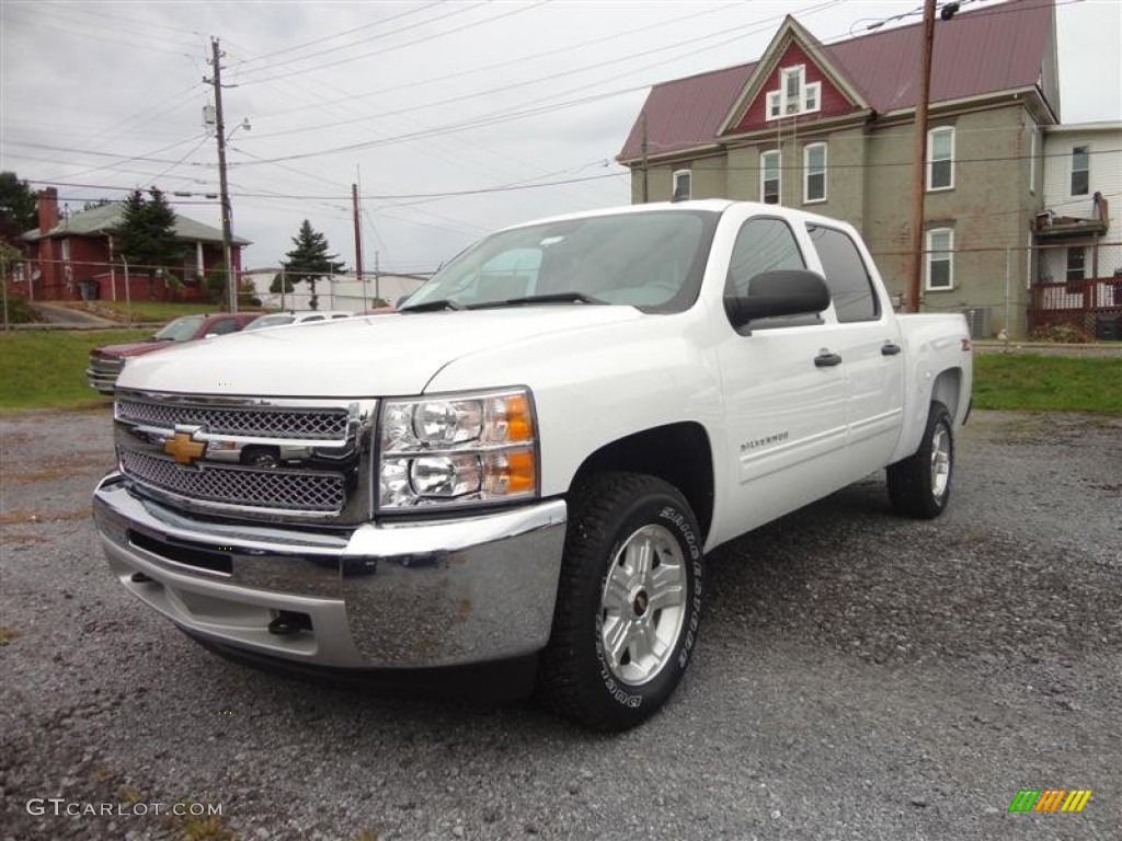 2013 Silverado 1500 LT Crew Cab - Summit White / Light Titanium/Dark Titanium photo #2