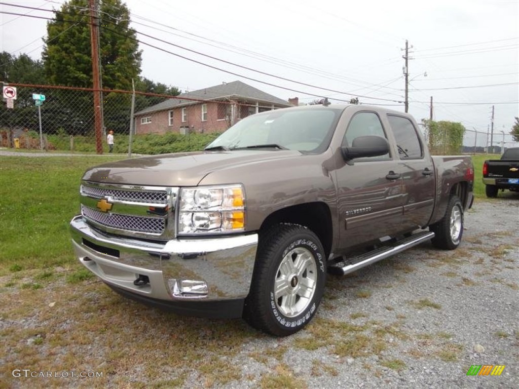 2013 Silverado 1500 LT Crew Cab 4x4 - Mocha Steel Metallic / Light Cashmere/Dark Cashmere photo #2