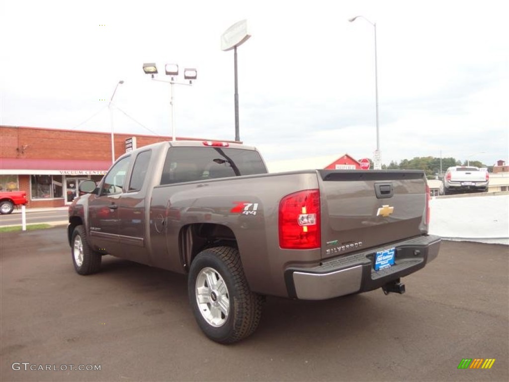 2012 Silverado 1500 LT Extended Cab 4x4 - Mocha Steel Metallic / Light Cashmere/Dark Cashmere photo #3