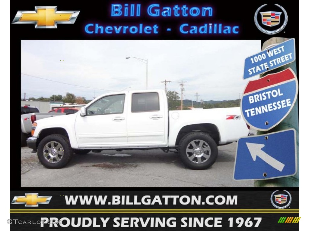 2012 Colorado LT Crew Cab 4x4 - Summit White / Ebony photo #1